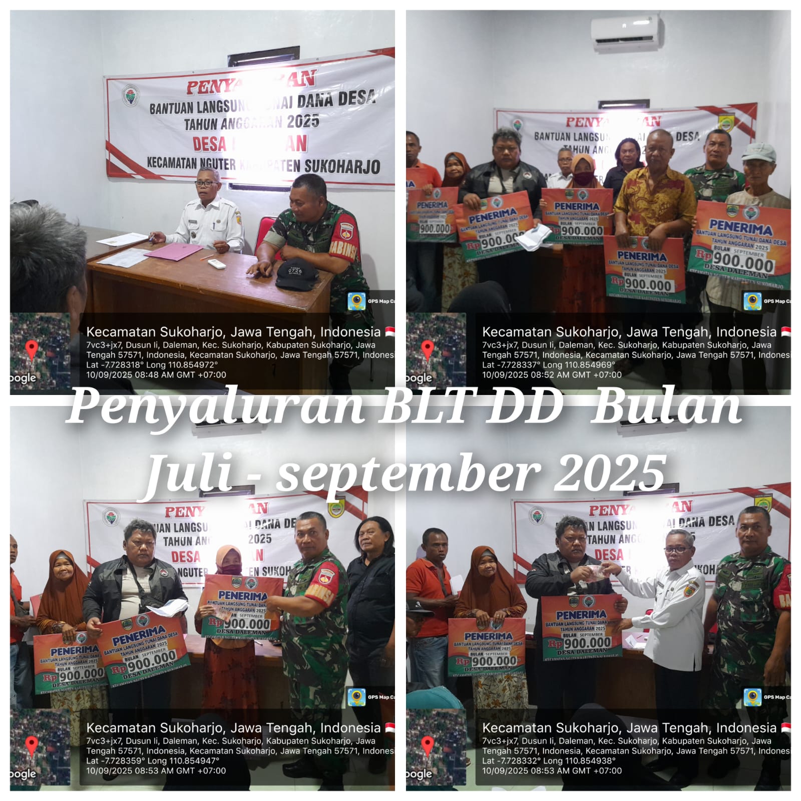 Penyaluran BLT DD Bulan Juli - September 2025