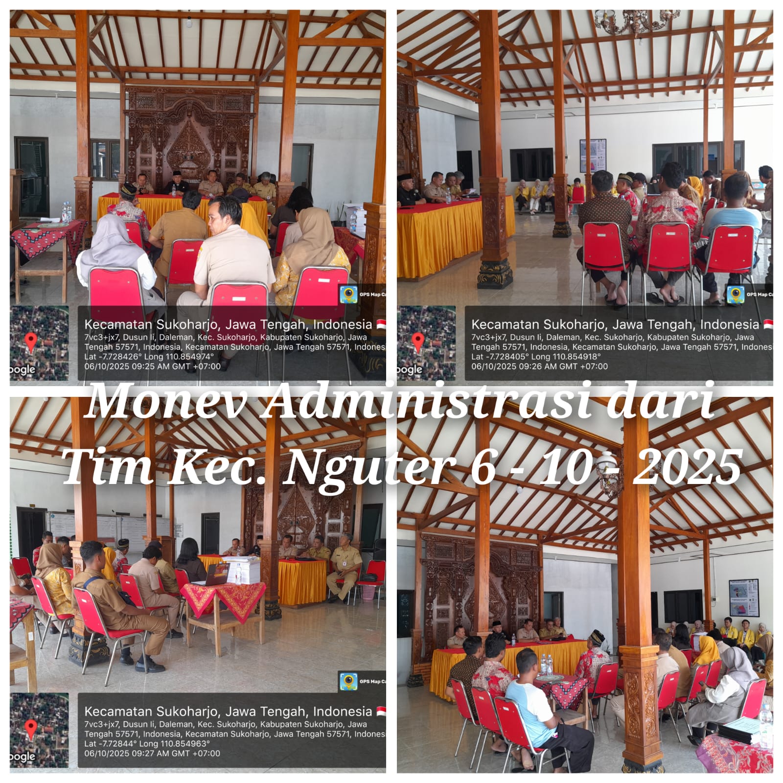 Monev Administrasi dari Tim Kecamatan Nguter